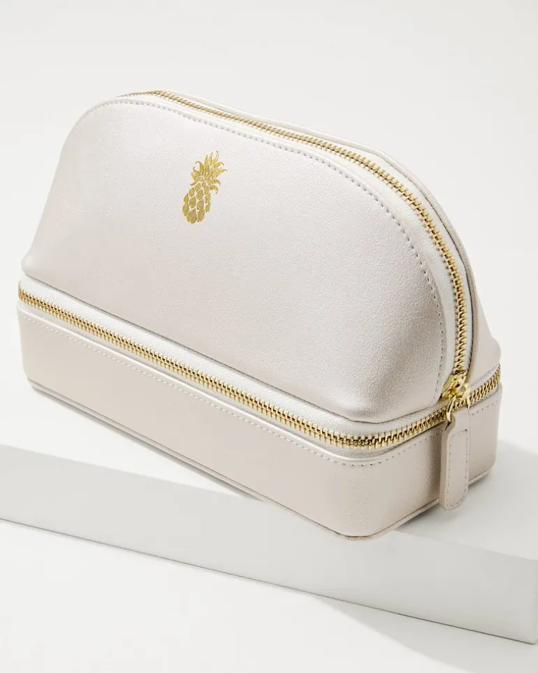 Best Sale Tommy Bahama Abby Pineapple Travel Organizer Pearl