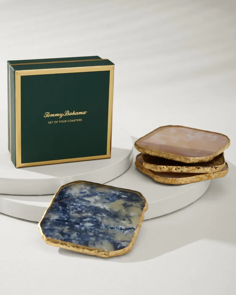 Clearance Tommy Bahama Agate Coasters — Set of 4 Multicolor