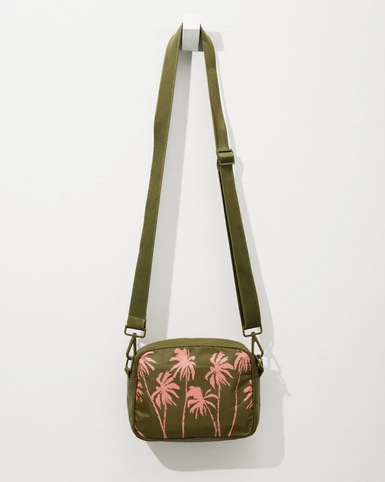 New Tommy Bahama Aloha Collection Paumalu Le Tour Crossbody Olive