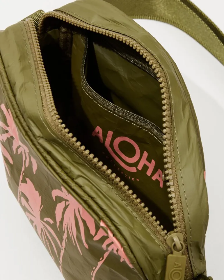 New Tommy Bahama Aloha Collection Paumalu Le Tour Crossbody Olive
