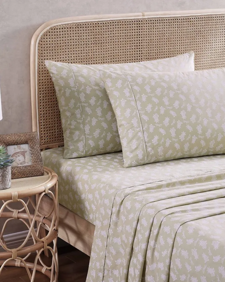 Shop Tommy Bahama Aloha Pineapple King Sheet Set Sage Green