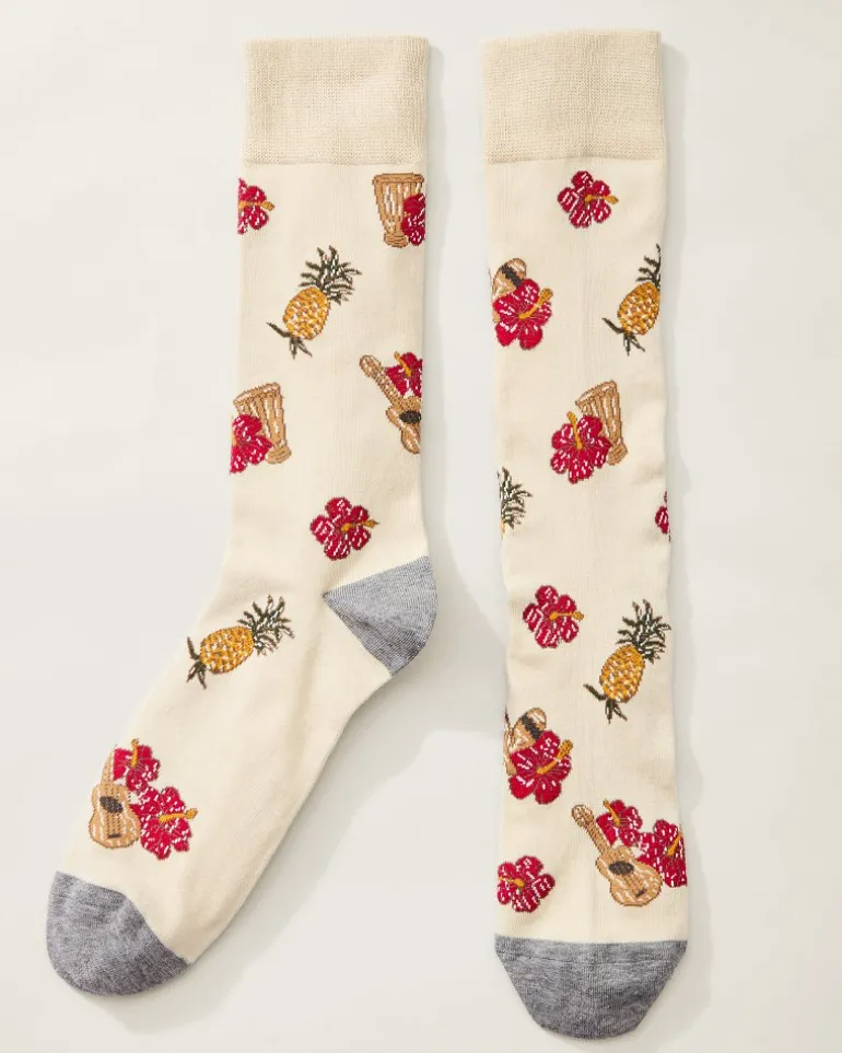 Cheap Tommy Bahama Aloha Spirit Socks Stone