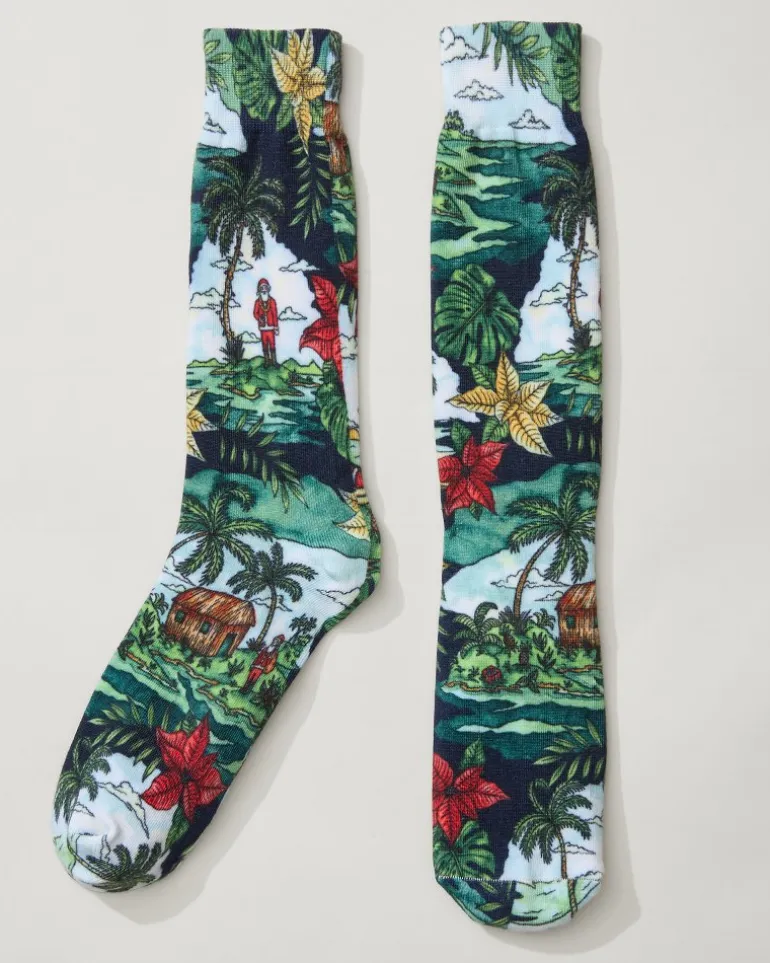 Hot Tommy Bahama Aloho-Ho-Ho Socks Coastline
