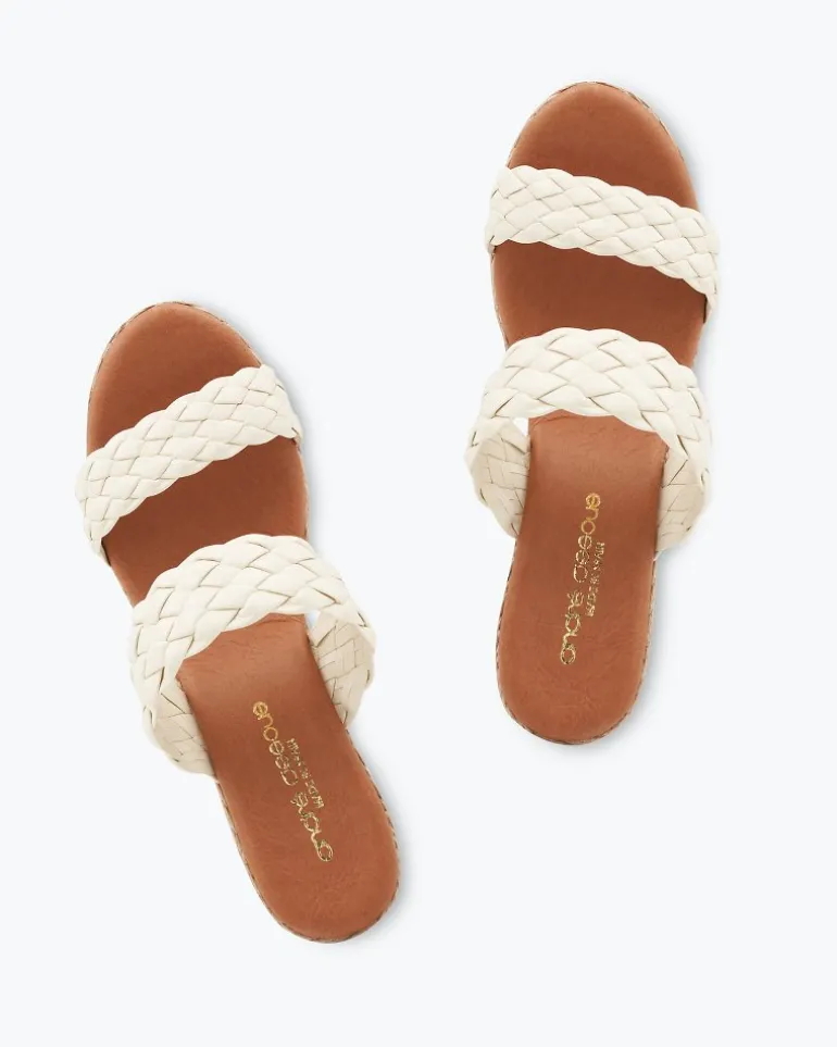 Outlet Tommy Bahama André Assous Aria Woven Wedges White