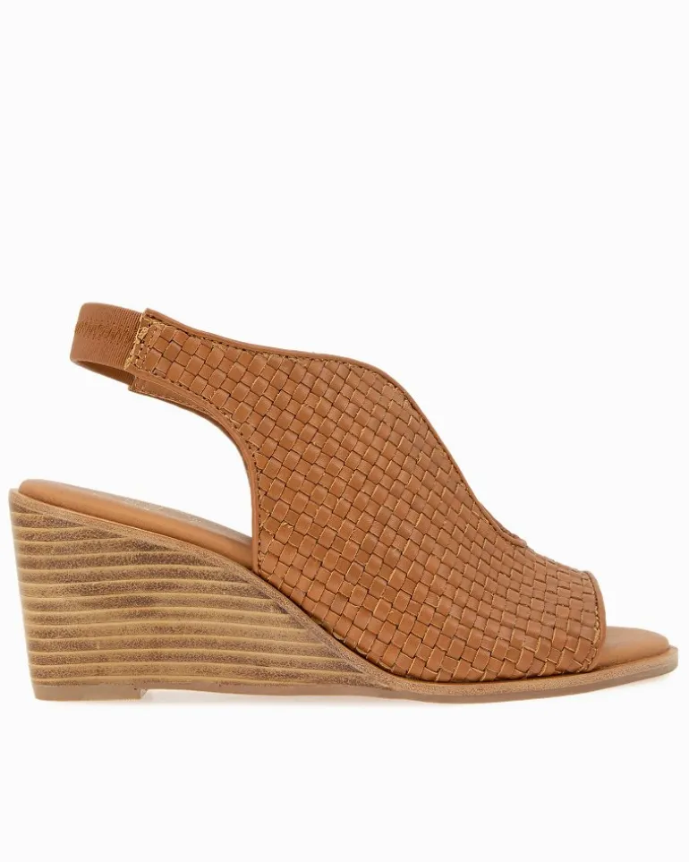 Shop Tommy Bahama André Assous Belinda Featherweights™ Wedges Cognac Woven