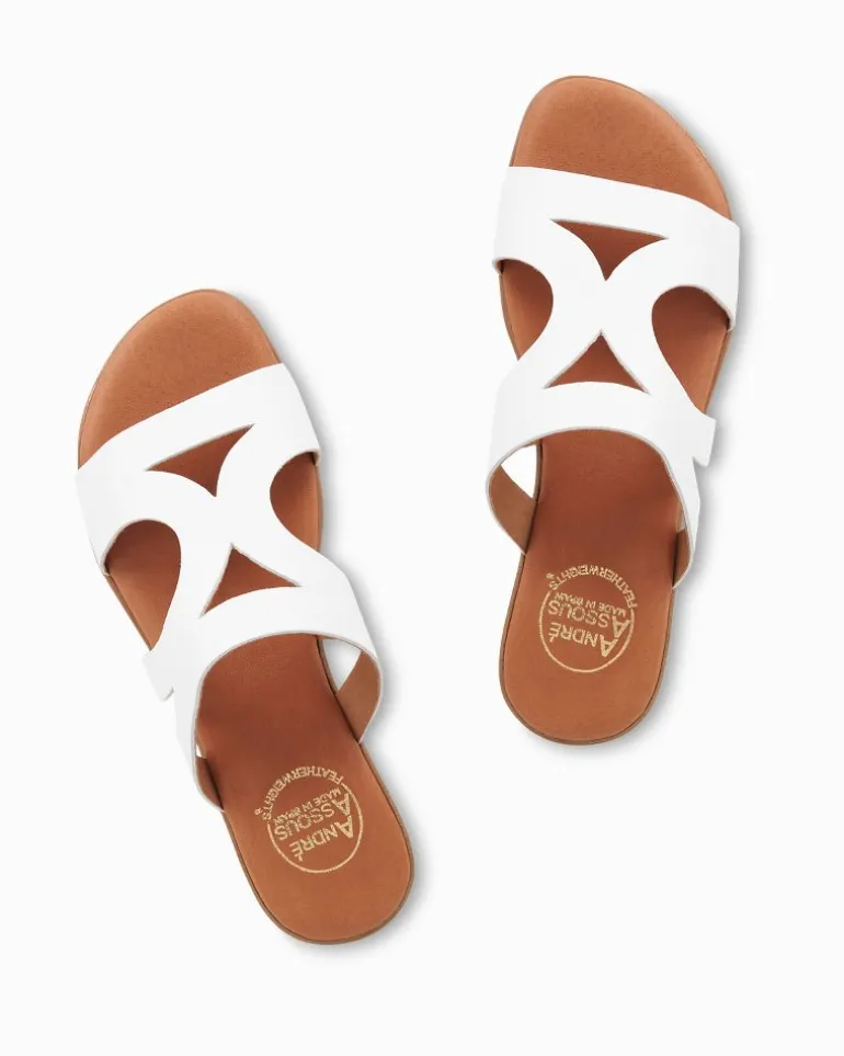 Discount Tommy Bahama André Assous Nailea Leather Featherweights™ Sandals White