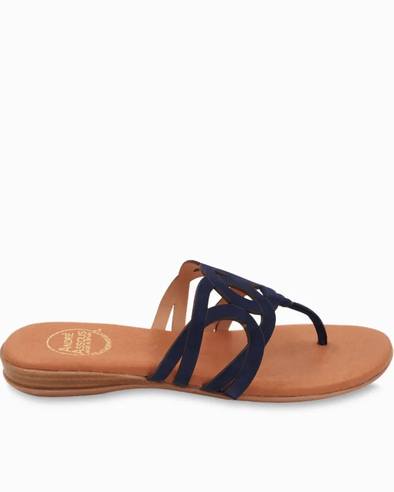 Shop Tommy Bahama André Assous Nature Suede Featherweights™ Sandals Navy