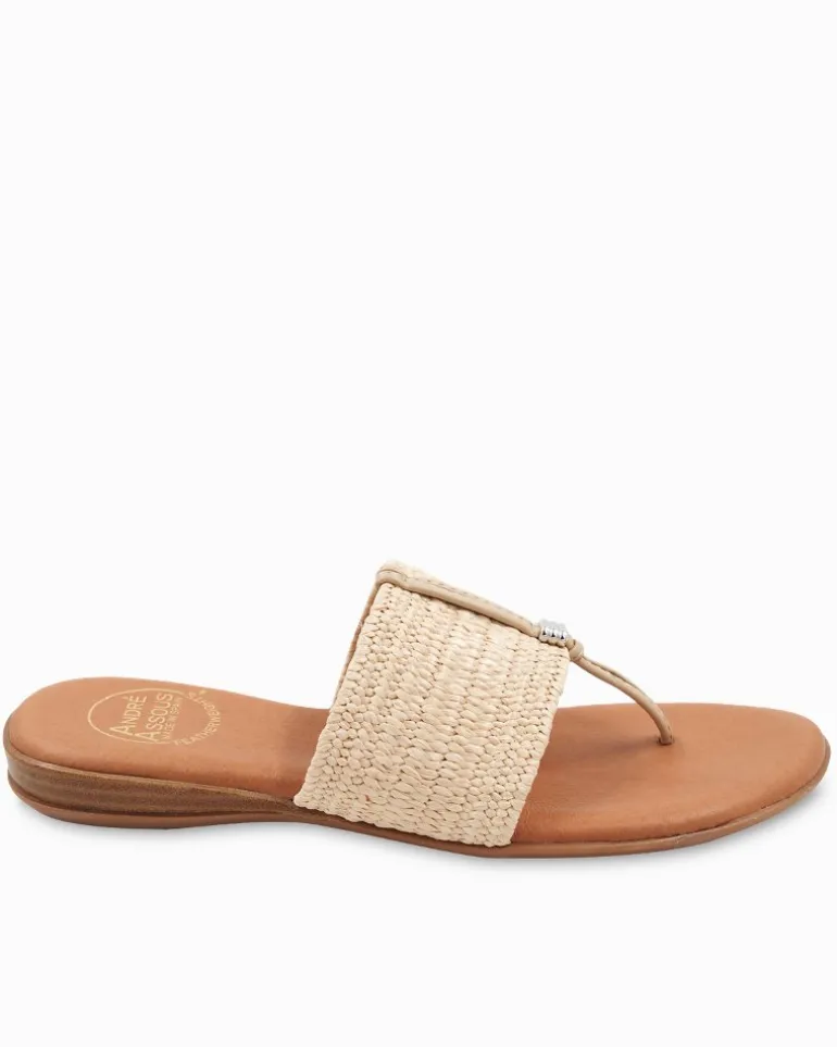 Online Tommy Bahama André Assous Nice Stretch-Raffia Featherweights™ Sandals Natural