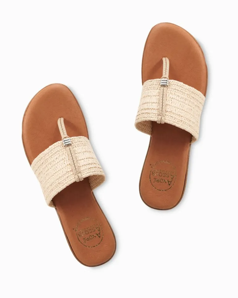 Online Tommy Bahama André Assous Nice Stretch-Raffia Featherweights™ Sandals Natural