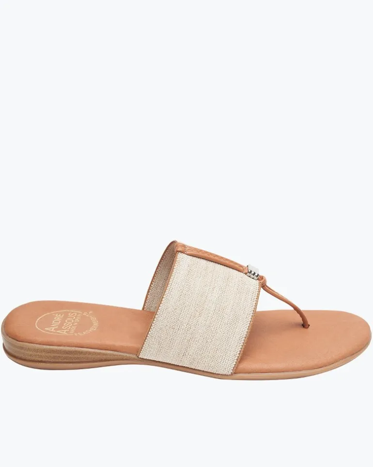 Store Tommy Bahama André Assous Nice Stretch-Linen Featherweights™ Sandals Beige