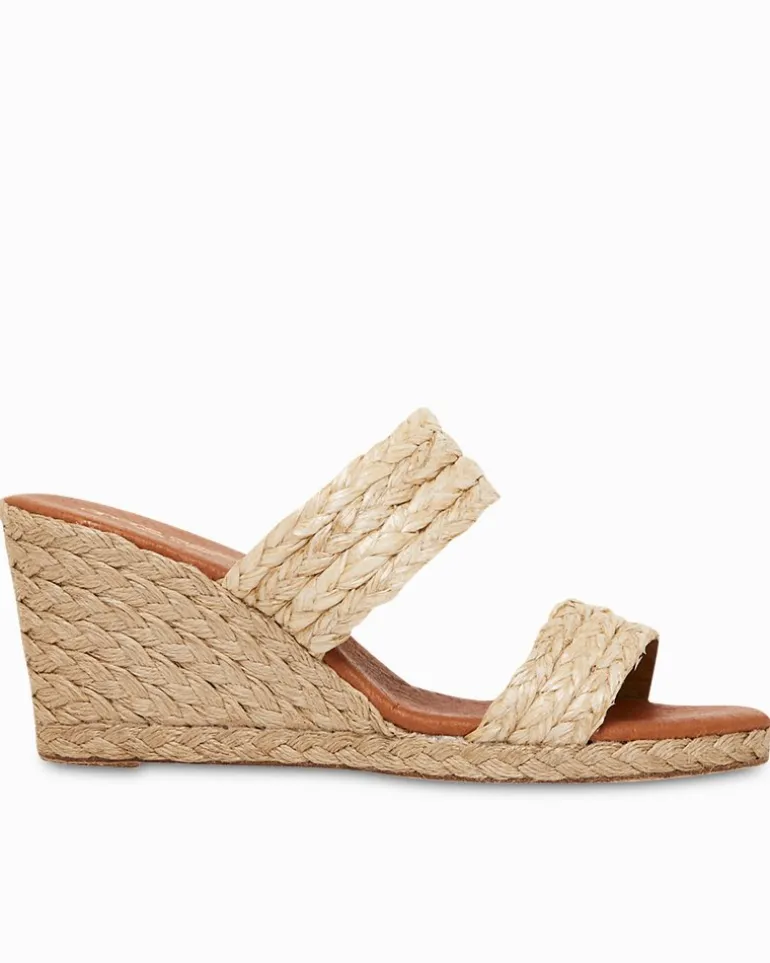 Store Tommy Bahama André Assous Nolita Braided Raffia Wedges Beige