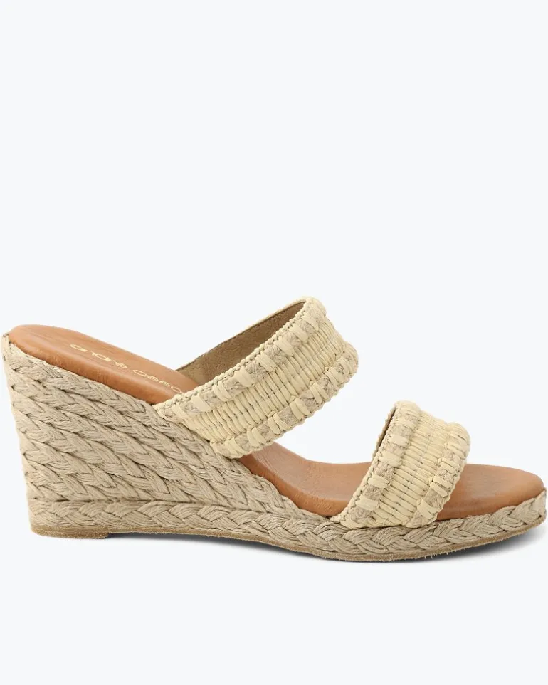 Hot Tommy Bahama André Assous Nolita Stitched Raffia Wedges Sand
