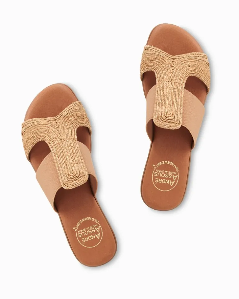 Online Tommy Bahama André Assous Noor Stretch-Raffia Featherweights™ Sandals Natural