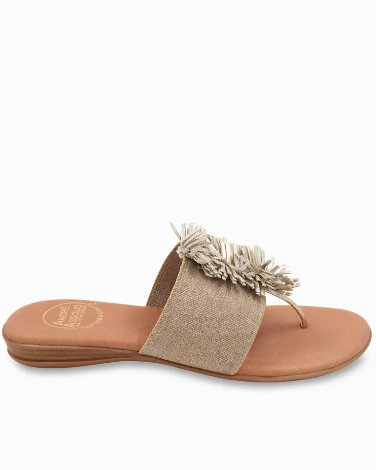 Outlet Tommy Bahama André Assous Novalee Stretch-Linen Featherweights™ Sandals Beige/Platino