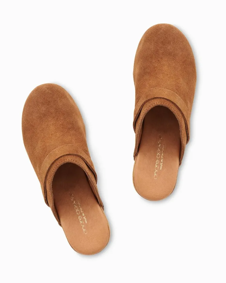 Sale Tommy Bahama André Assous Olivia Featherweights™ Clogs Cognac Suede