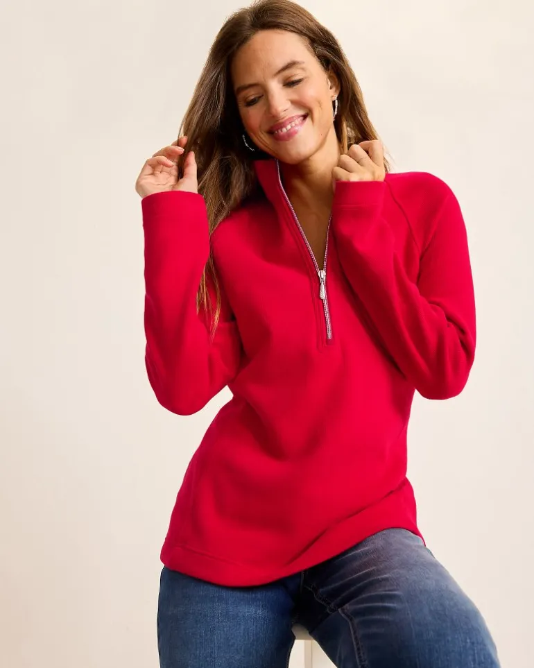 Outlet Tommy Bahama Aruba Half-Zip Sweatshirt Tango Red