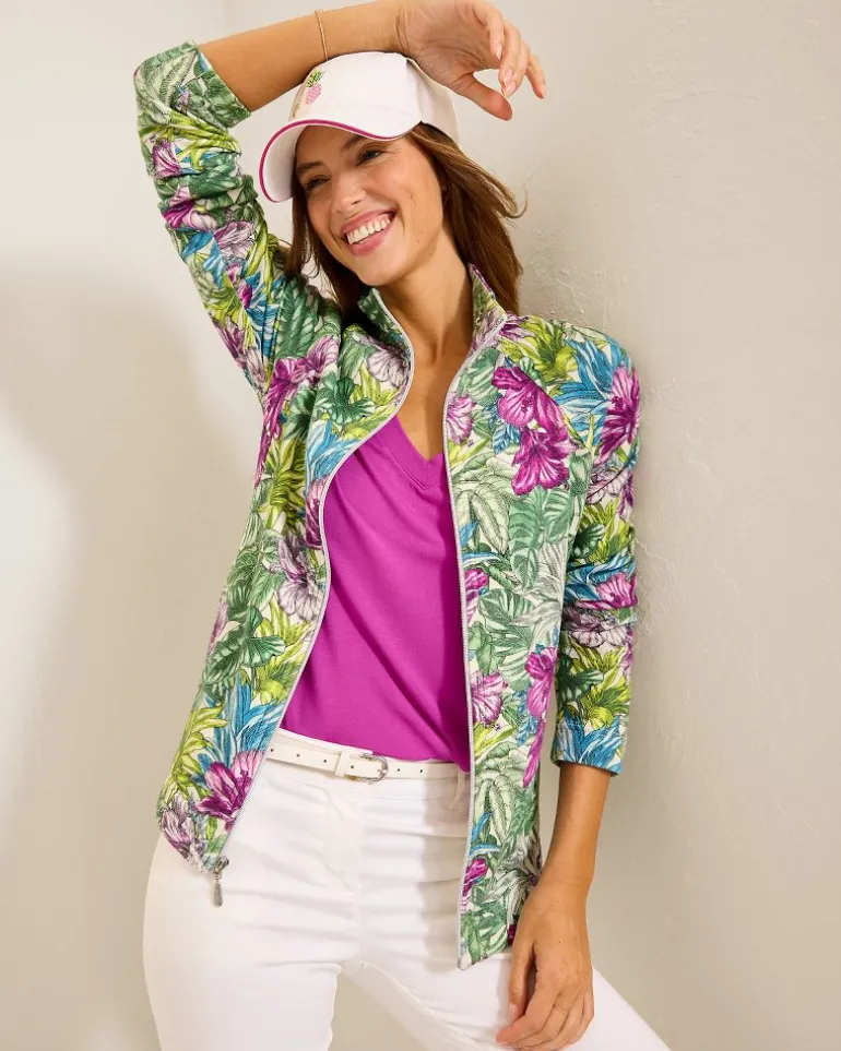 Online Tommy Bahama Aruba Jungle Jewels Full-Zip Sweatshirt Coconut