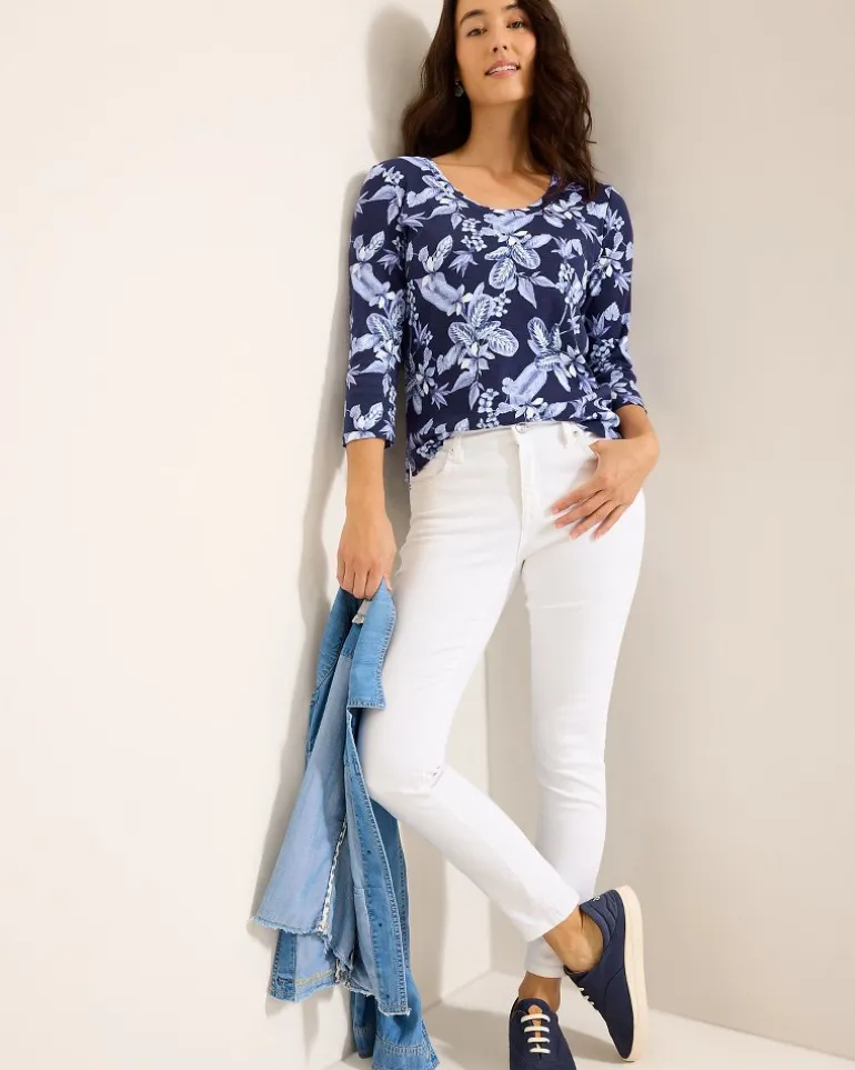 Shop Tommy Bahama Ashby Isles Hightide Flora 3/4-Sleeve T-Shirt Coastline