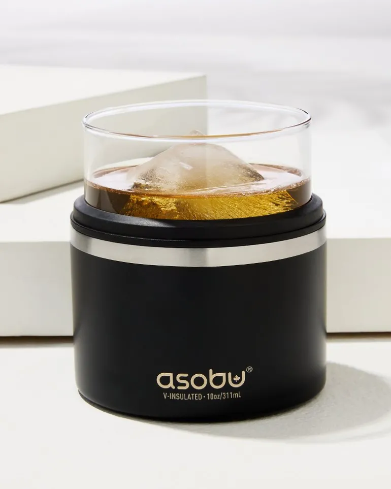 Hot Tommy Bahama Asobu® On the Rocks Glass & Kuzie Black