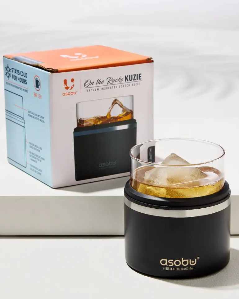 Hot Tommy Bahama Asobu® On the Rocks Glass & Kuzie Black