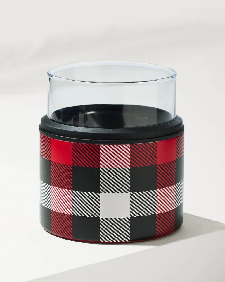 Best Sale Tommy Bahama Asobu® On the Rocks Glass & Kuzie - Plaid Red
