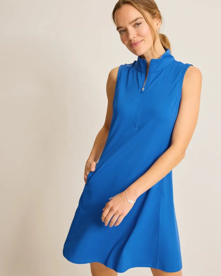 Shop Tommy Bahama Aubrey IslandZone® Mock Dress Cobalt Sea