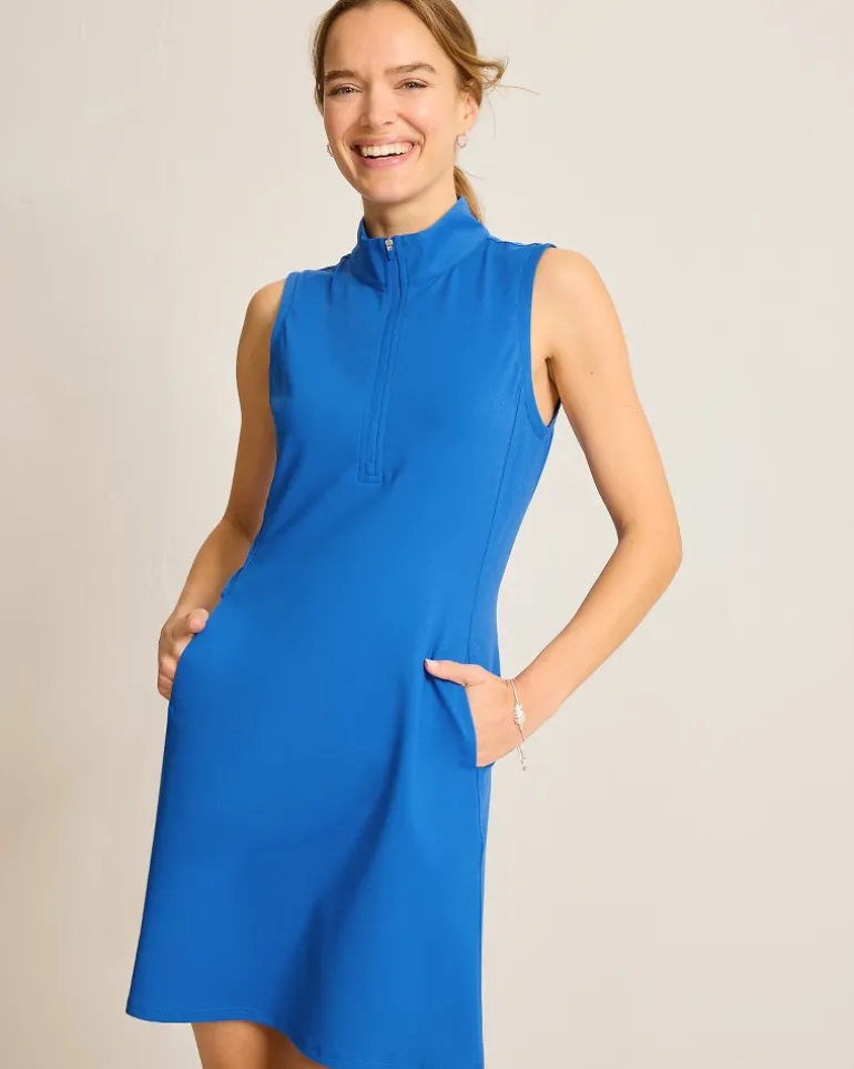 Shop Tommy Bahama Aubrey IslandZone® Mock Dress Cobalt Sea