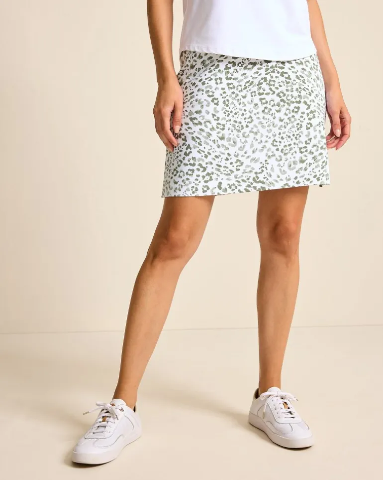 Clearance Tommy Bahama Aubrey Leopard Leisure IslandZone® Skort Tea Leaf