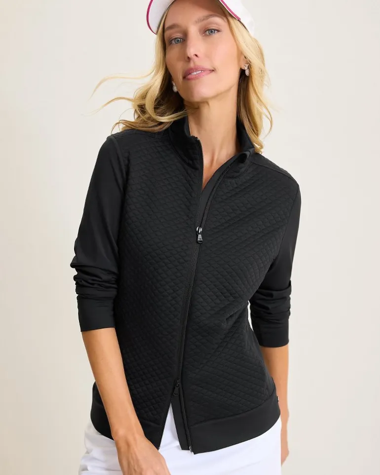 Online Tommy Bahama Aubrey Quilted Hybrid Jacket Black