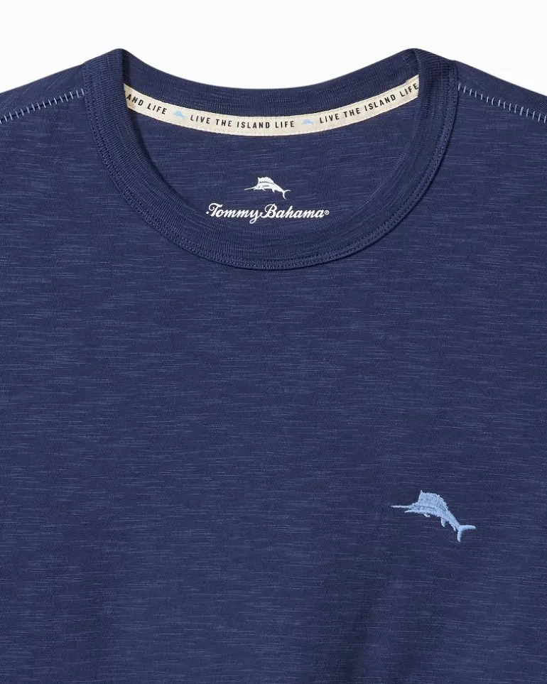 New Tommy Bahama Azul Palms Long-Sleeve Lux T-Shirt Island Navy