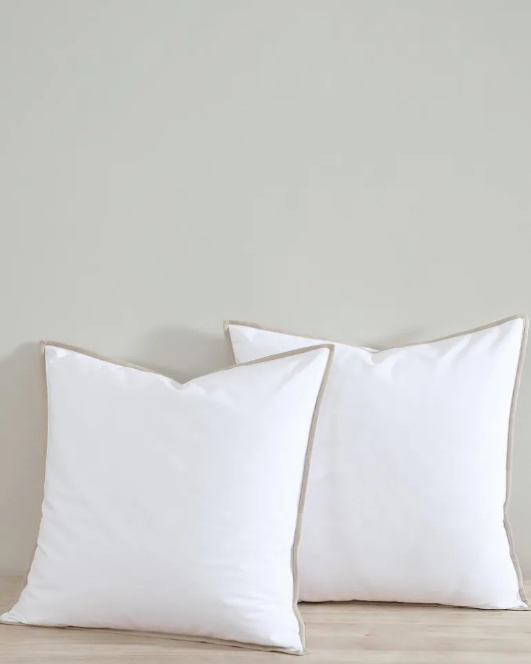 New Tommy Bahama Bahama Basic Canvas European Shams - Set of 2 White
