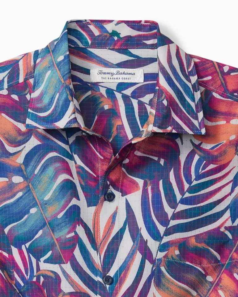 Fashion Tommy Bahama Bahama Coast Monarch Monstera IslandZone® Shirt Summer Grey