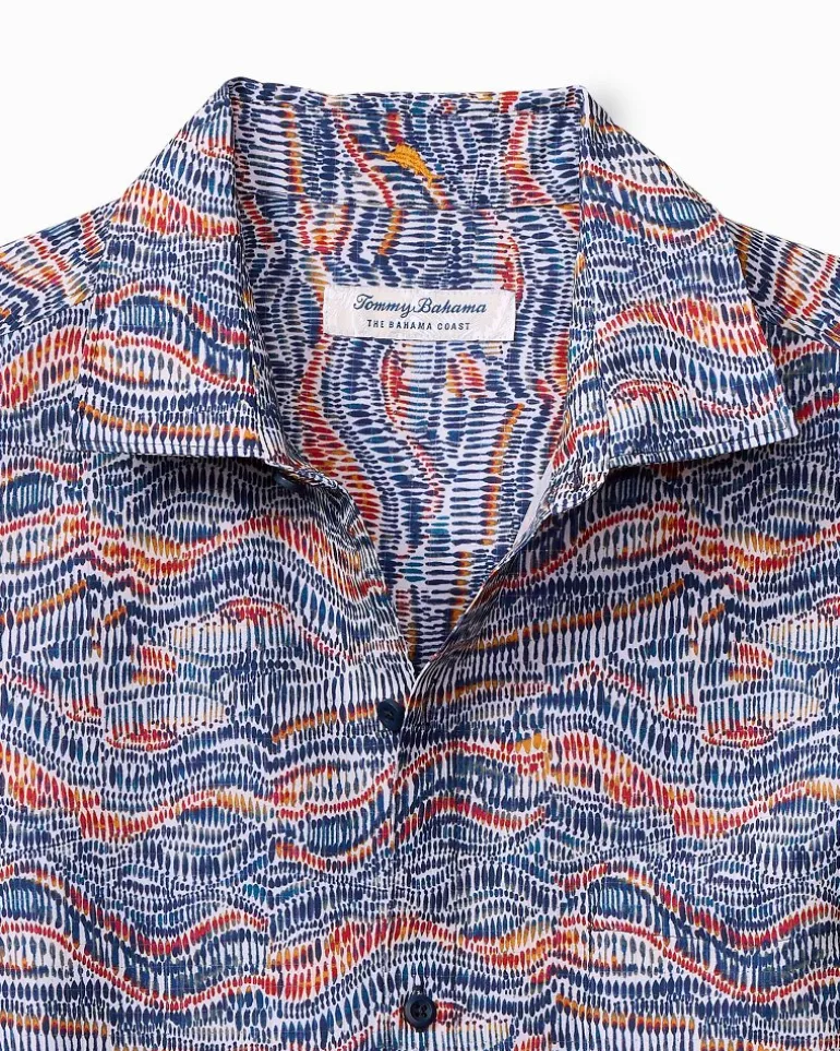 Discount Tommy Bahama Bahama Coast Monte Rio Geo IslandZone® Shirt Summer Grey