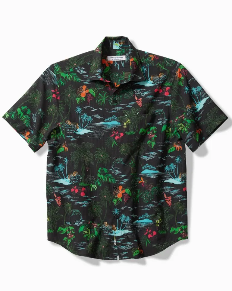 Discount Tommy Bahama Bahama Coast Neon Shores IslandZone® Shirt Black
