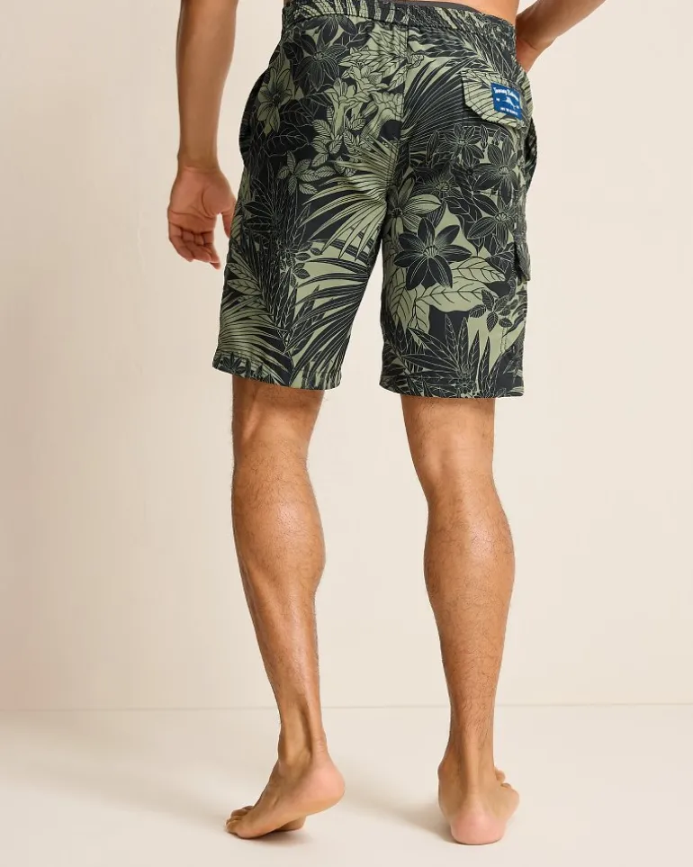 Fashion Tommy Bahama Baja Santiago Palms 9-Inch Boardshorts Black