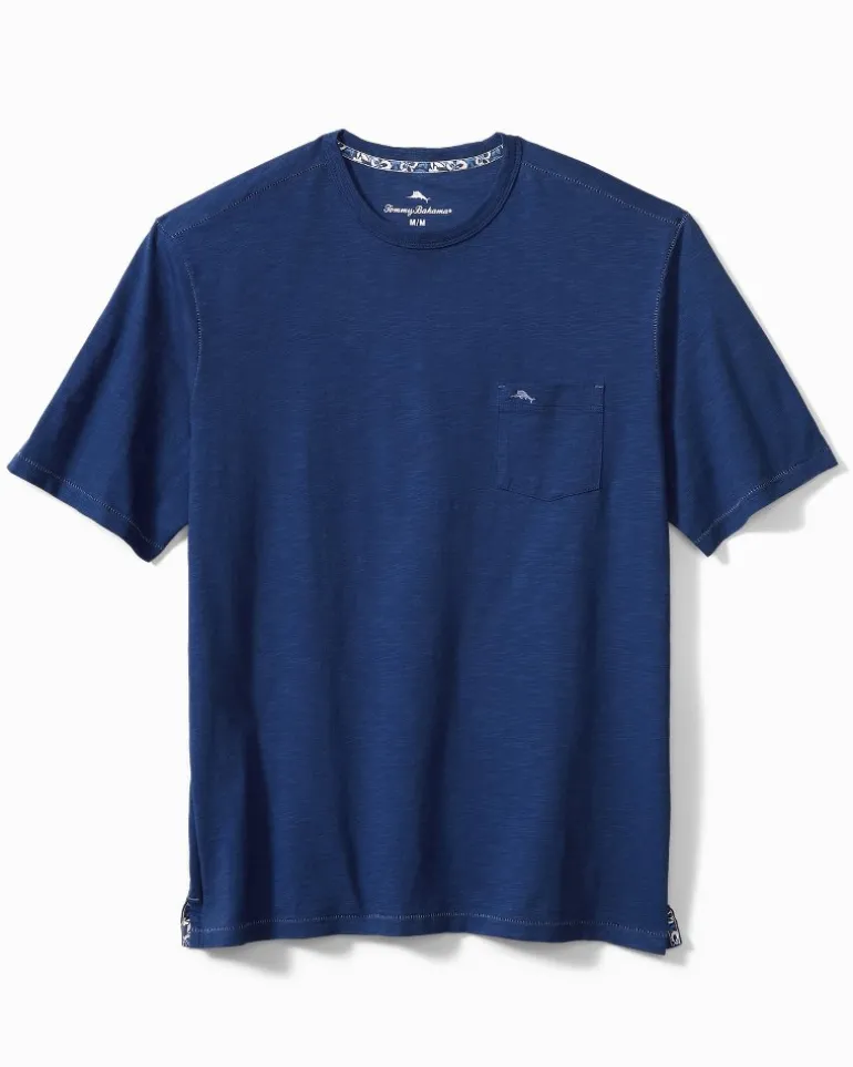 Discount Tommy Bahama Bali Beach Crew T-Shirt Bering Blue