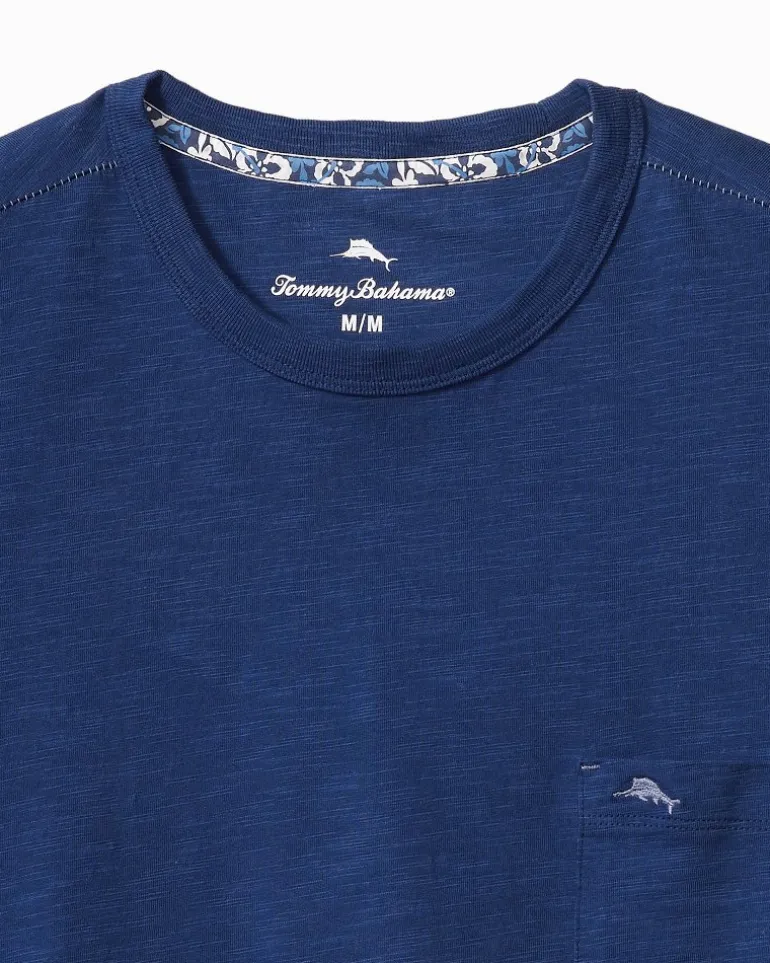 Discount Tommy Bahama Bali Beach Crew T-Shirt Bering Blue