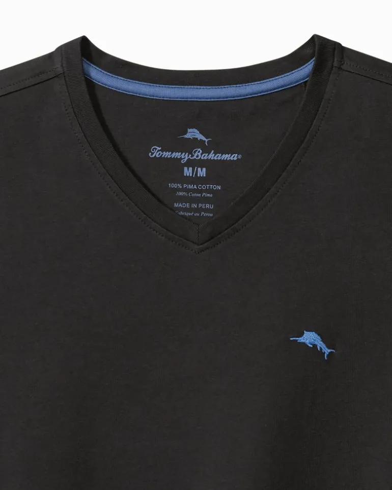 Flash Sale Tommy Bahama Bali Skyline Long-Sleeve V-Neck T-Shirt Black