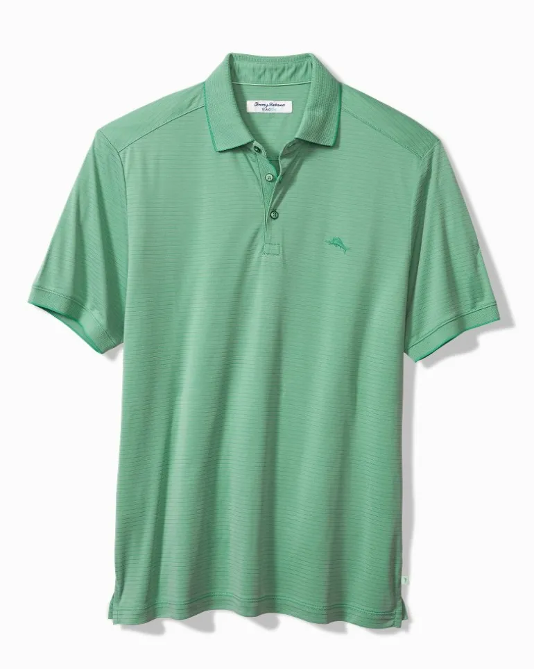 Hot Tommy Bahama Bay Stripe IslandZone® Polo Aqua Verde