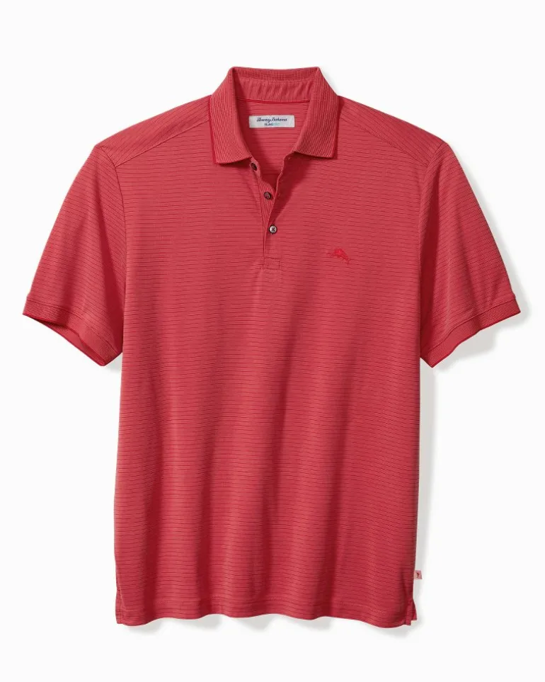 Outlet Tommy Bahama Bay Stripe IslandZone® Polo Dark Havana