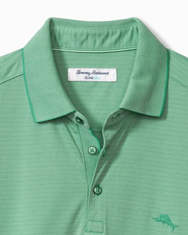 Hot Tommy Bahama Bay Stripe IslandZone® Polo Aqua Verde