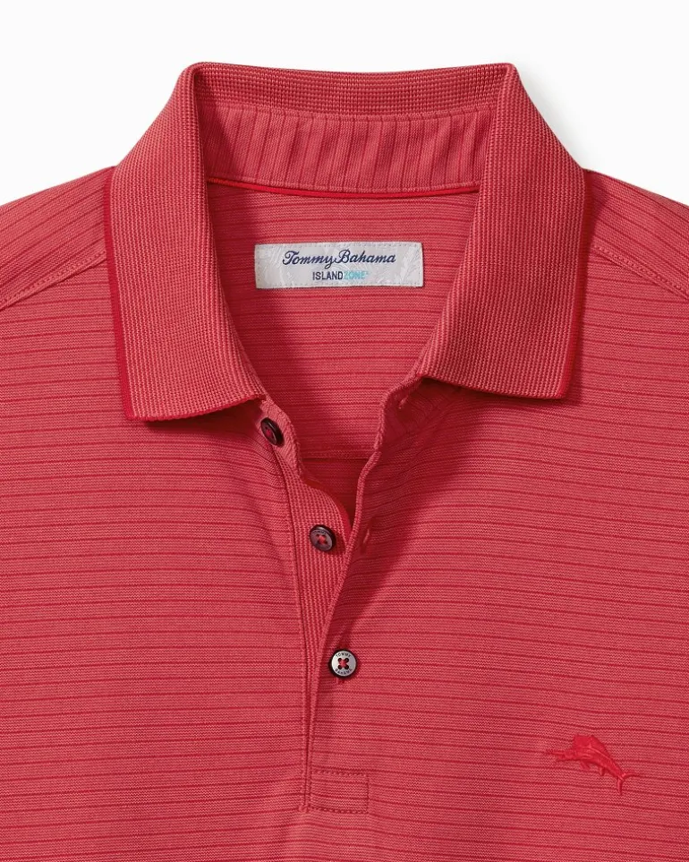 Outlet Tommy Bahama Bay Stripe IslandZone® Polo Dark Havana