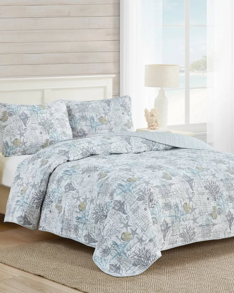 Cheap Tommy Bahama Beach Bliss 2-Piece Twin Quilt Set Grey