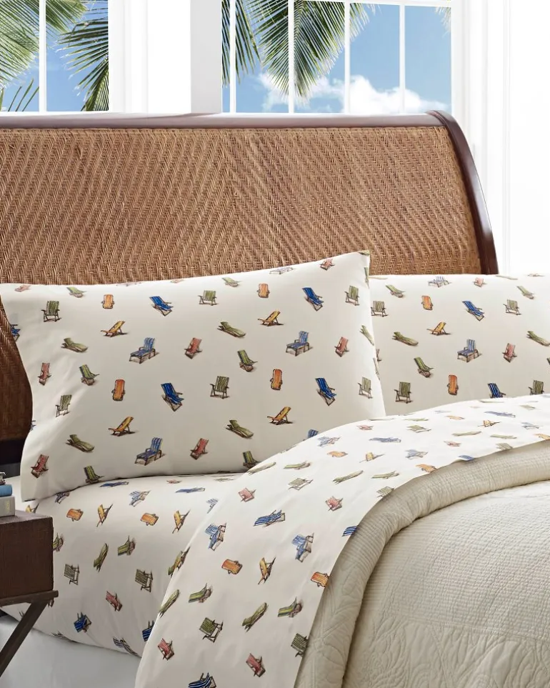 Outlet Tommy Bahama Beach Chairs Sheet Set, King Multicolor