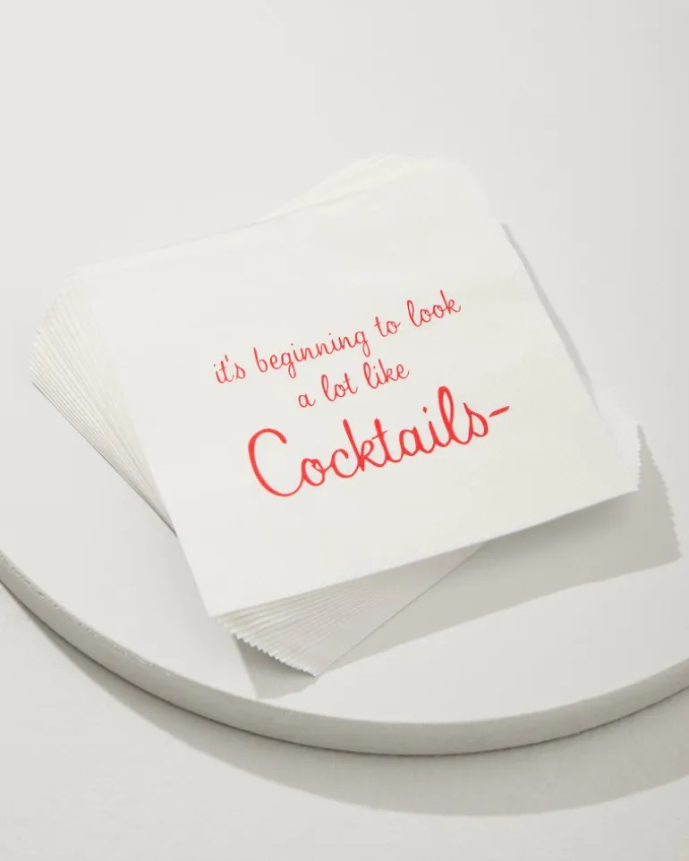 Shop Tommy Bahama Beginning to Look Like Cocktails Napkins White