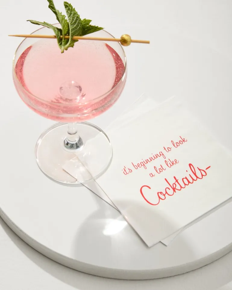 Shop Tommy Bahama Beginning to Look Like Cocktails Napkins White
