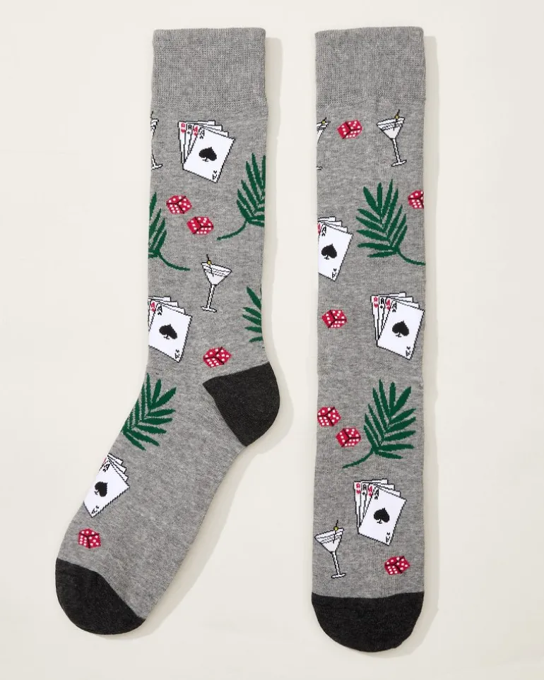 Sale Tommy Bahama Bet the Deck Socks Grey Heather