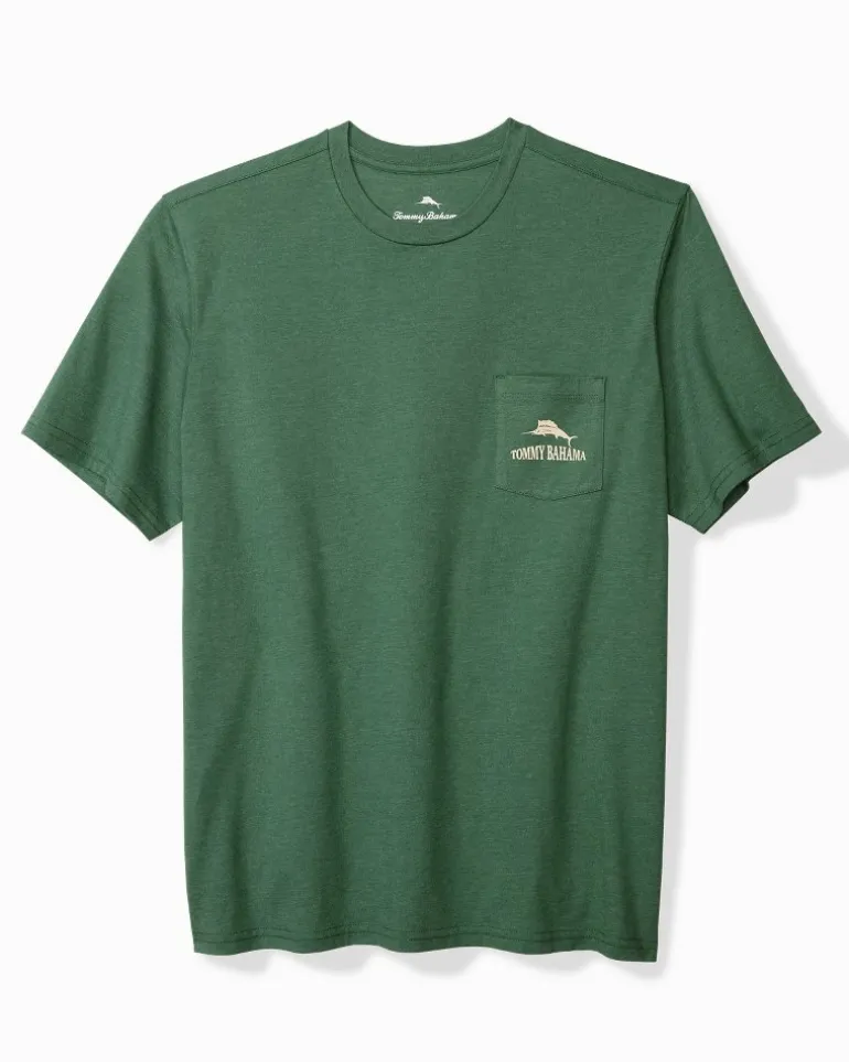 Hot Tommy Bahama Between the Ryes Graphic Pocket T-Shirt Green Meadow Heather