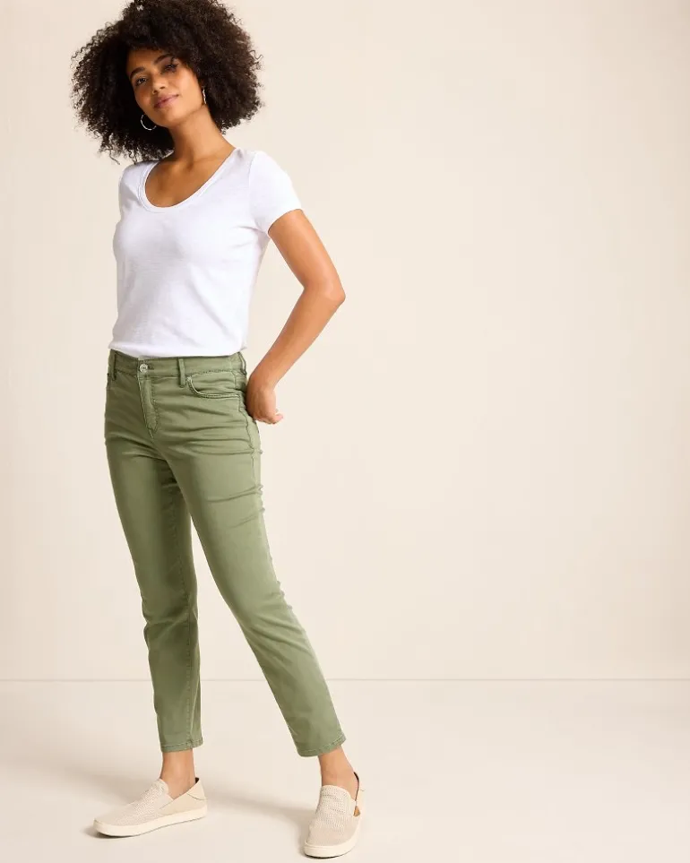 Outlet Tommy Bahama Boracay® Beach High-Rise Ankle Jeans Tea Leaf