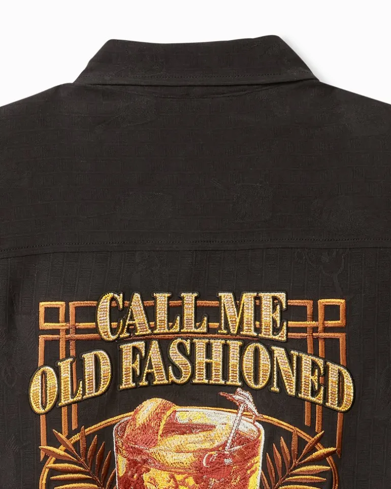 Store Tommy Bahama Call Me Old Fashioned Silk Camp Shirt Black